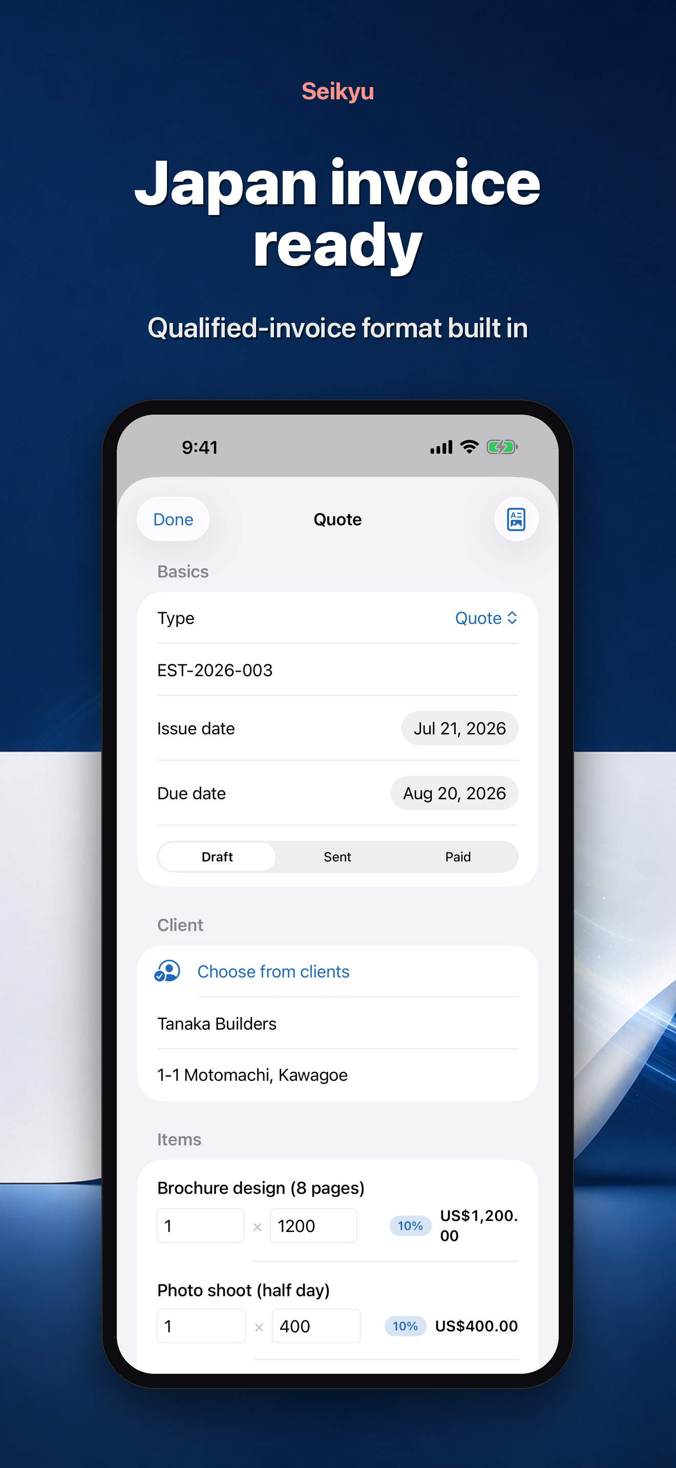 Seikyu: Invoice & Quote Maker screenshot 10