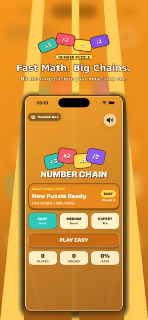 Number Chain Math Puzzle screenshot 2