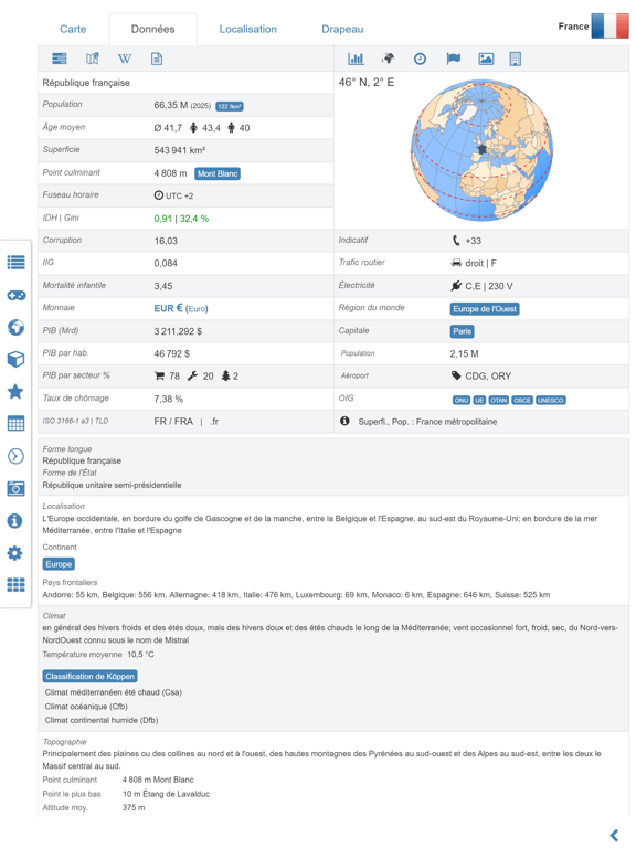 Screenshot #6 pour Atlas mondial MxGeo Pro