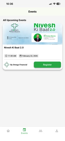 Omega Financial Events screenshot