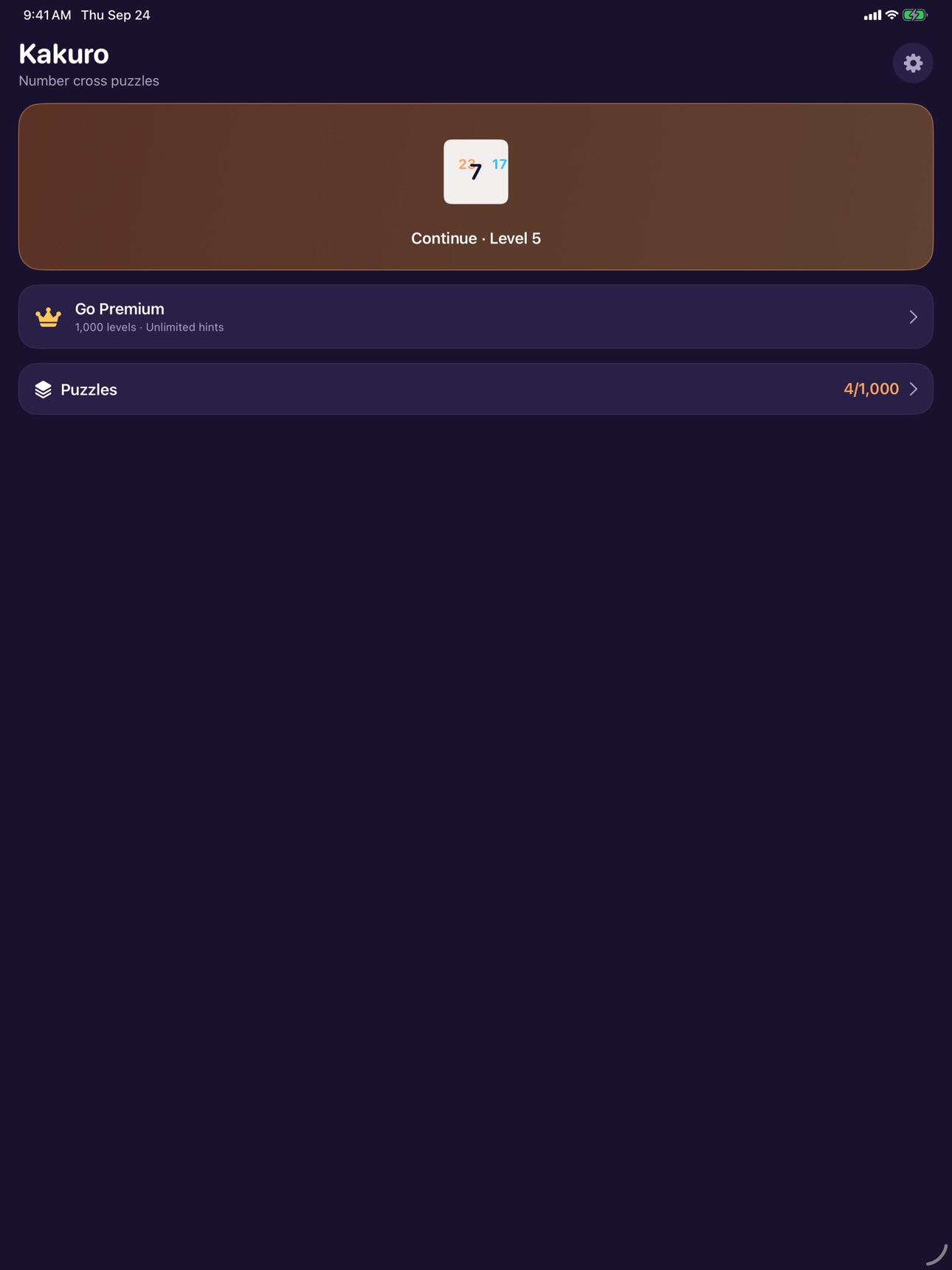 Screenshot 9 of Kakuro: Number Cross Puzzle