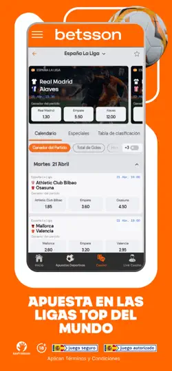 Captura de pantalla de Betsson: Casino Y Apuestas en iPhone 5