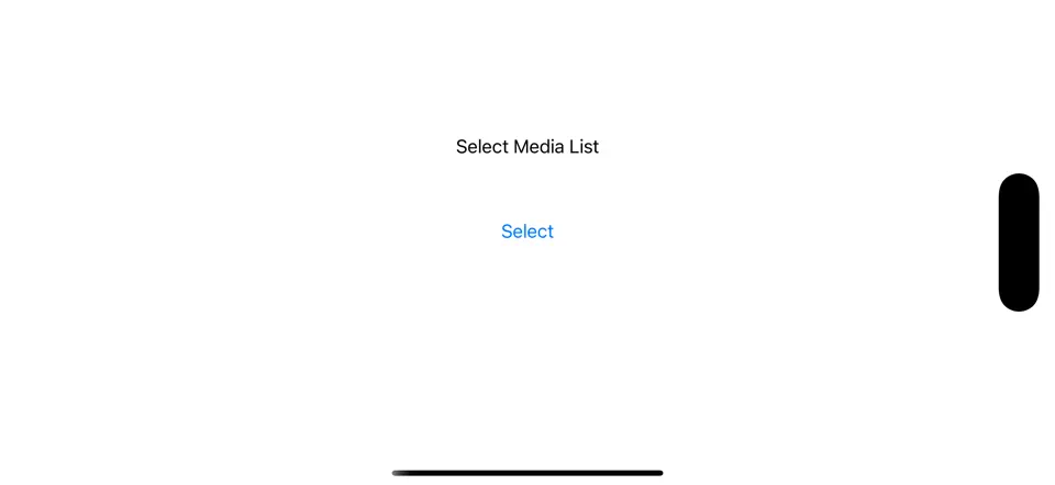 Captura de pantalla de Media List Player en iPhone 3
