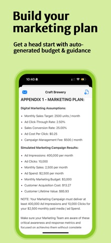 Monét - Startup Plan Builder Screenshot 8 of 10