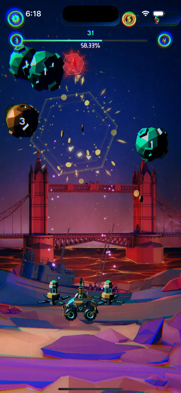 Screenshot #3 pour Meteor Blast Shooting Game