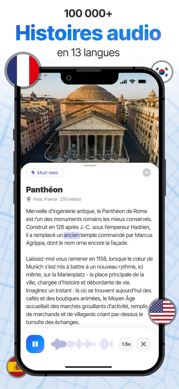 Screenshot #1 pour Tourly Audio: Visit a City
