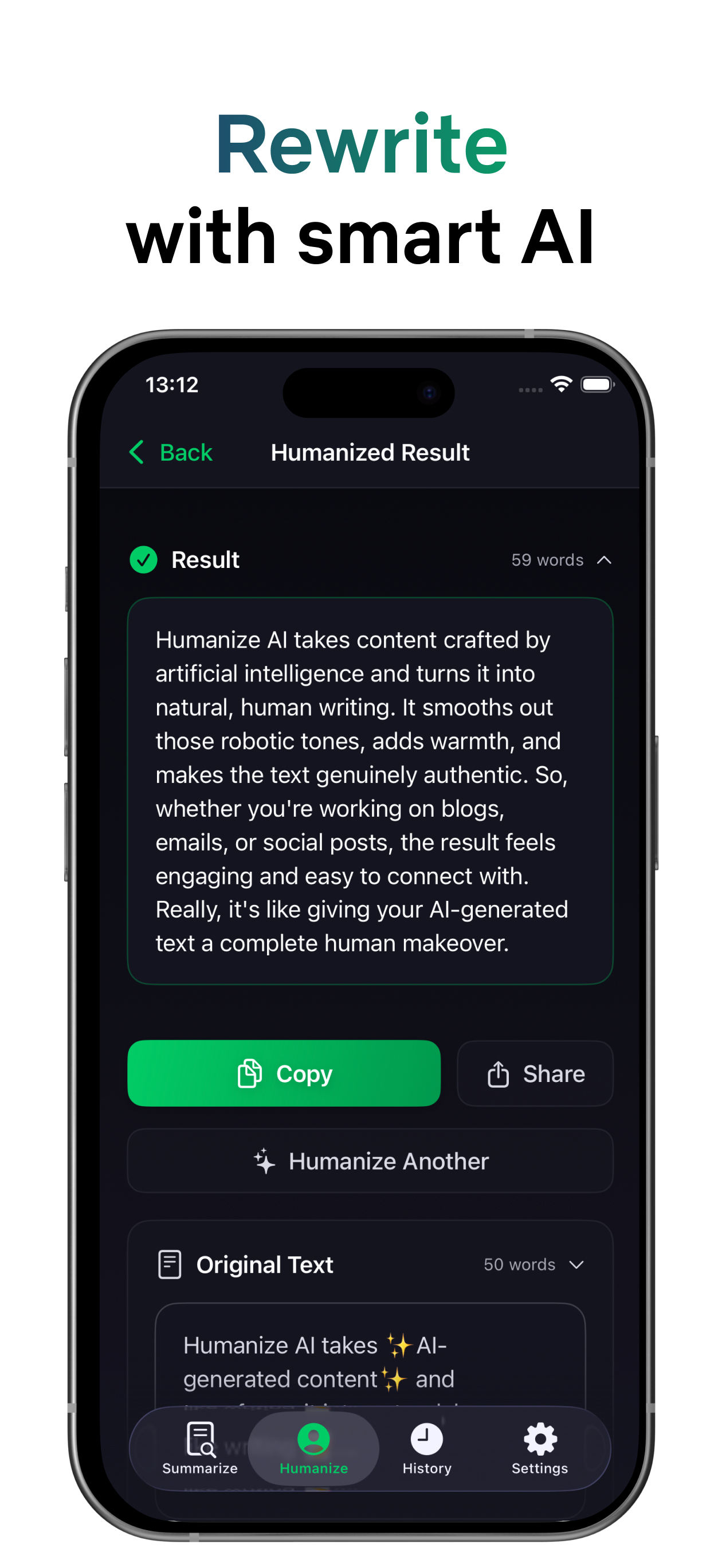 Humanize AI: Paraphrase Tool screenshot 5