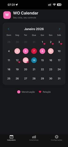 WO Calendar screenshot