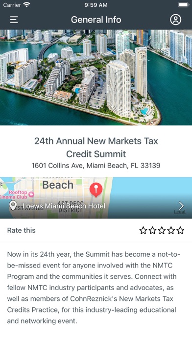Screenshot 2 of CohnReznick Events App
