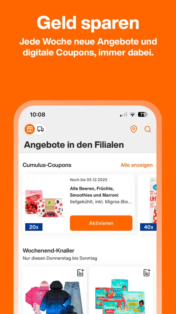 Migros – Einkaufen & Sparen iPhone App Screenshot 4 – Shopping