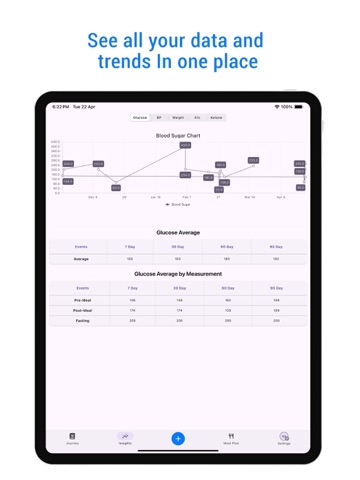 Blood Sugar & Diabetes Tracker iPad screenshot 6