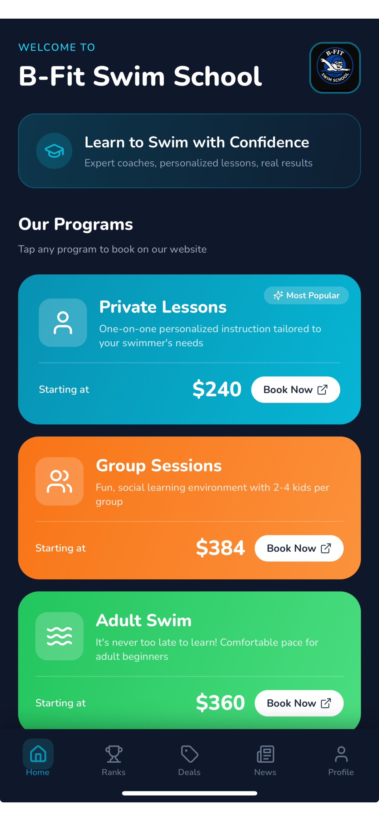 B-FIt Swim School screenshot 2