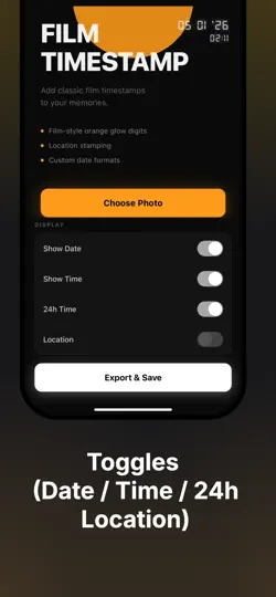 Скриншот Film Timestamp на iPhone 4