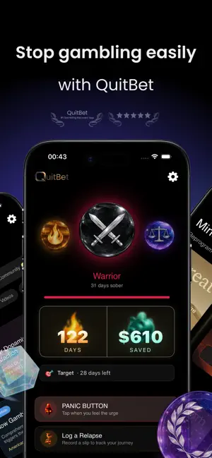 QuitBet - Quit Gambling Now screenshot 1