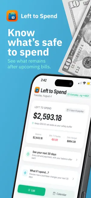 Left to Spend: Cash Flow screenshot 1