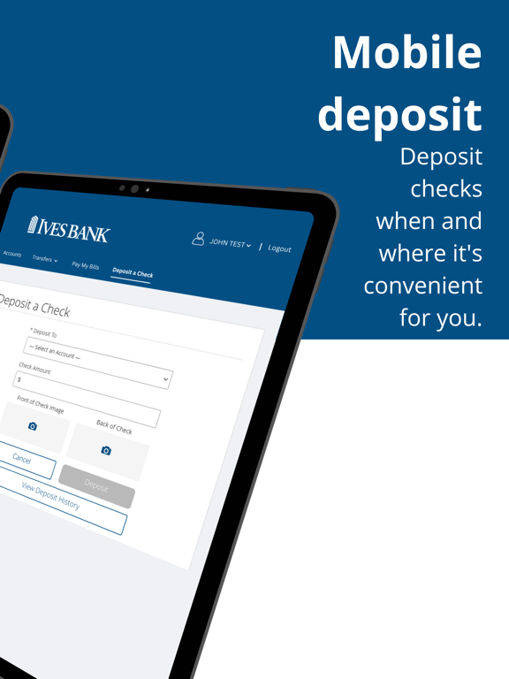 Ives Bank Mobile iPad screenshot 5 - Finance app
