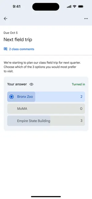 Google Classroom iPhone screenshot 6