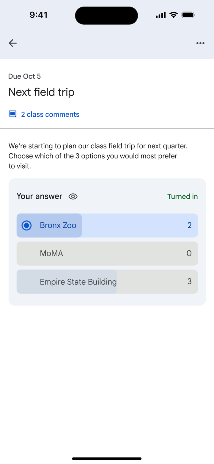 Google Classroom screenshot 6