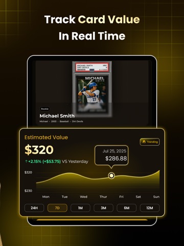 AI Sports Card Value Scanner iPad screenshot