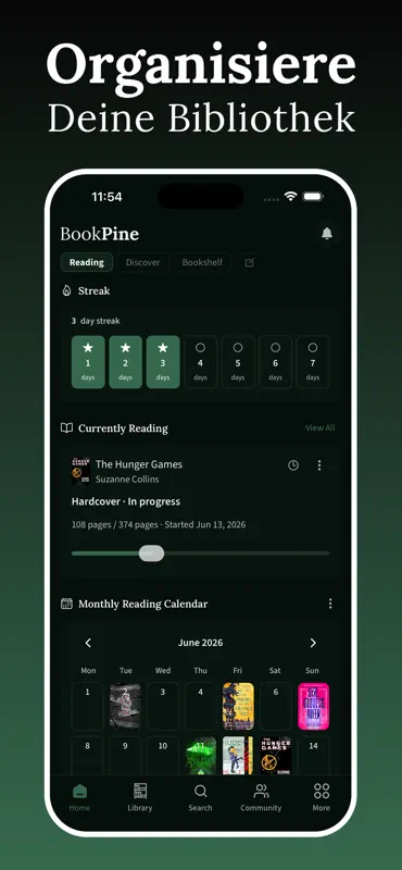 BookPine: Buch Tracker & Stats screenshot 1 of 8