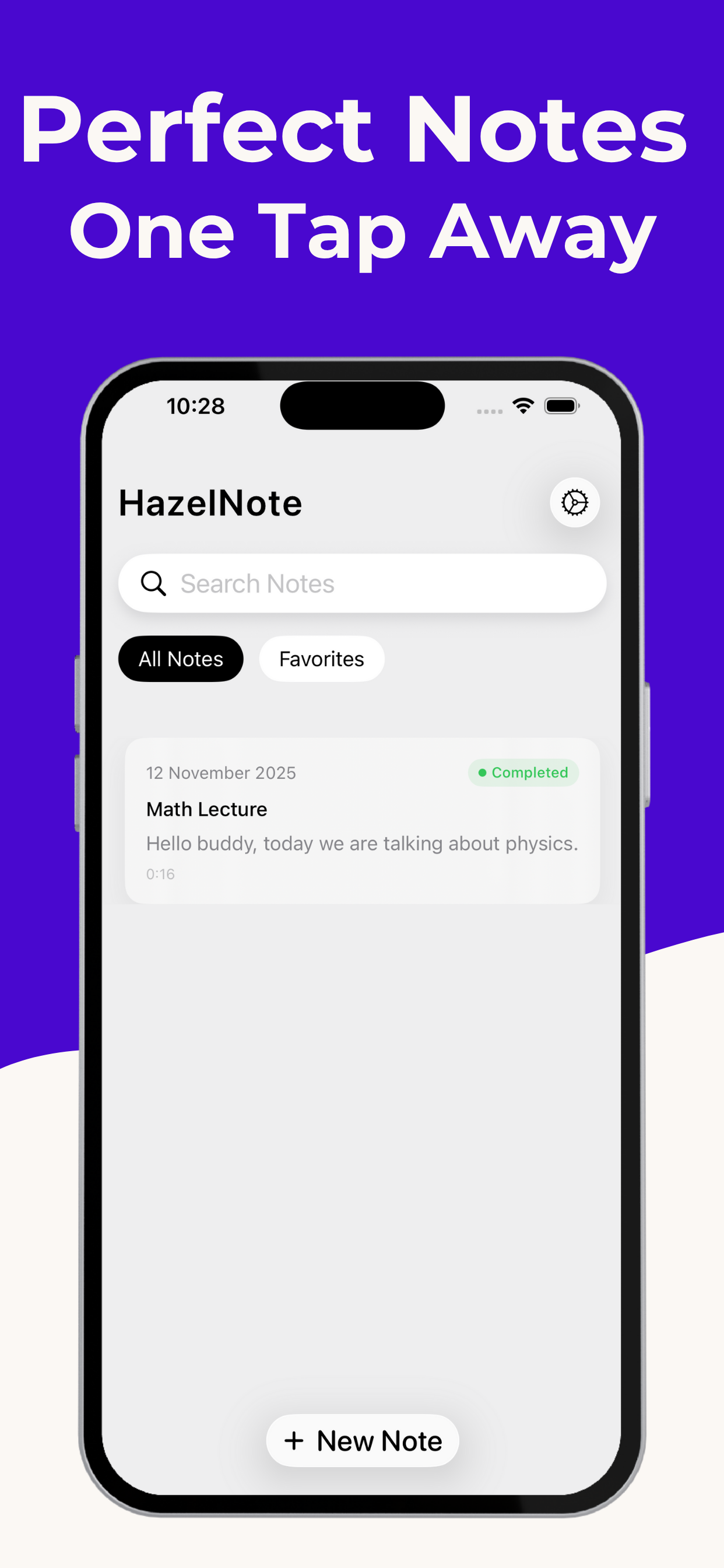 Voice Transcription: Hazelnote