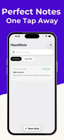 Voice Transcription: Hazelnote Screenshot 8 of 8