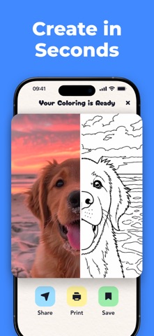 AI Coloring Pages & Book Maker iPhone screenshot