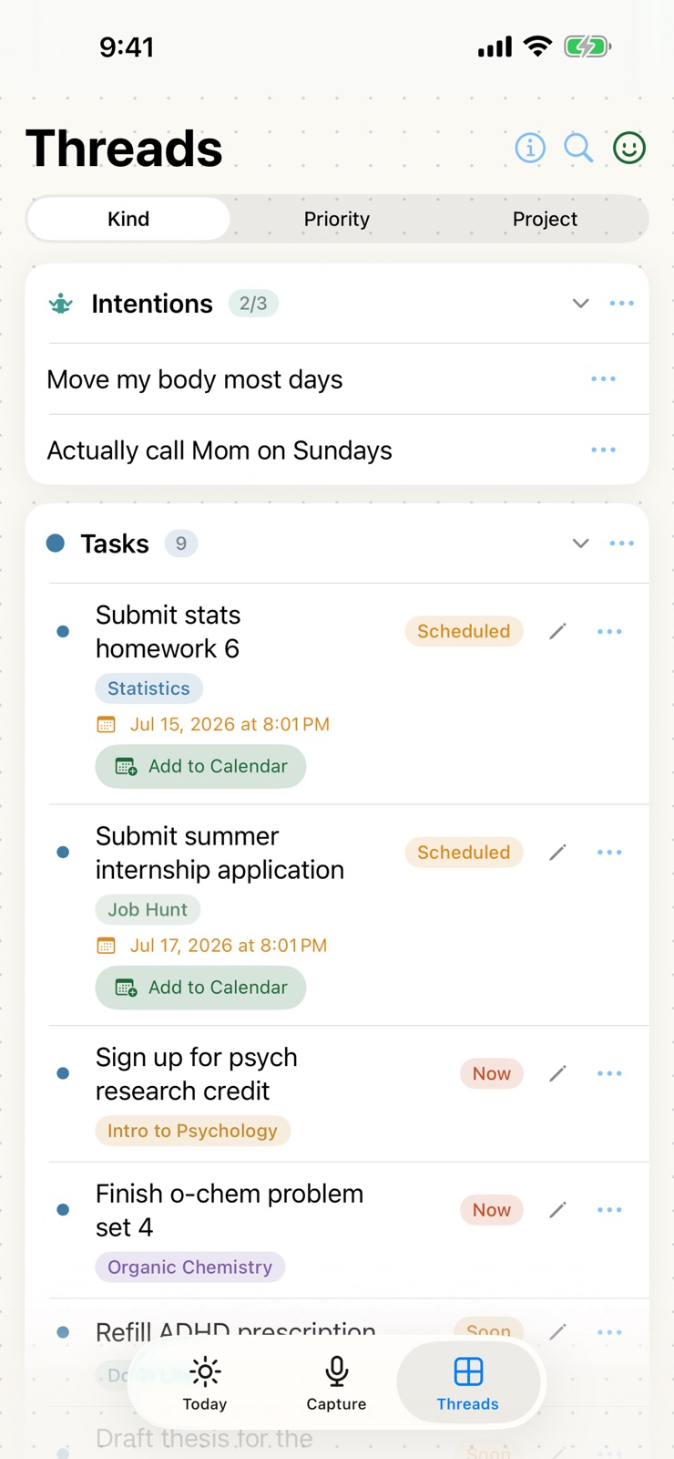 Throughline Productivity iphone screenshot 3