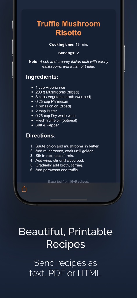 MyRecipes - Recipe Manager - Food & Drink App | MWM
