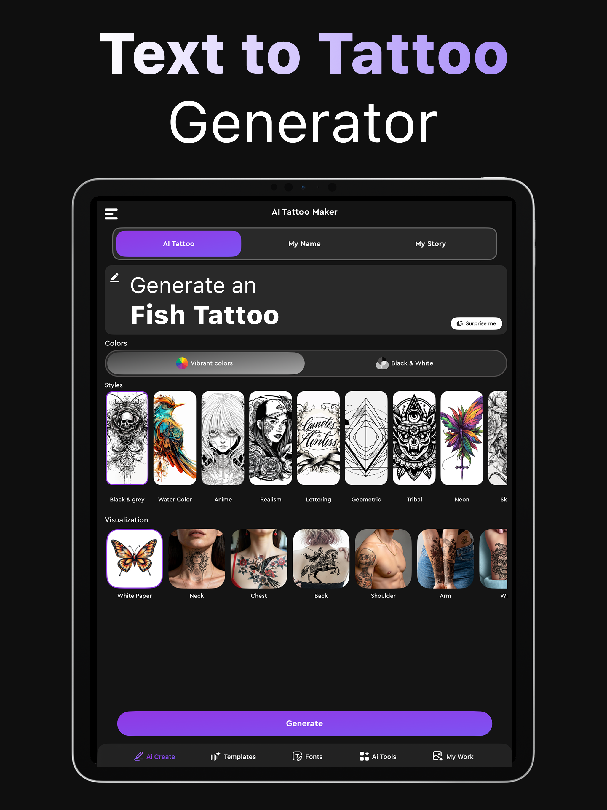 AI Tattoo Generator , Design