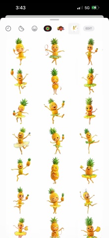 Ballet Pineapple Stickers screenshot