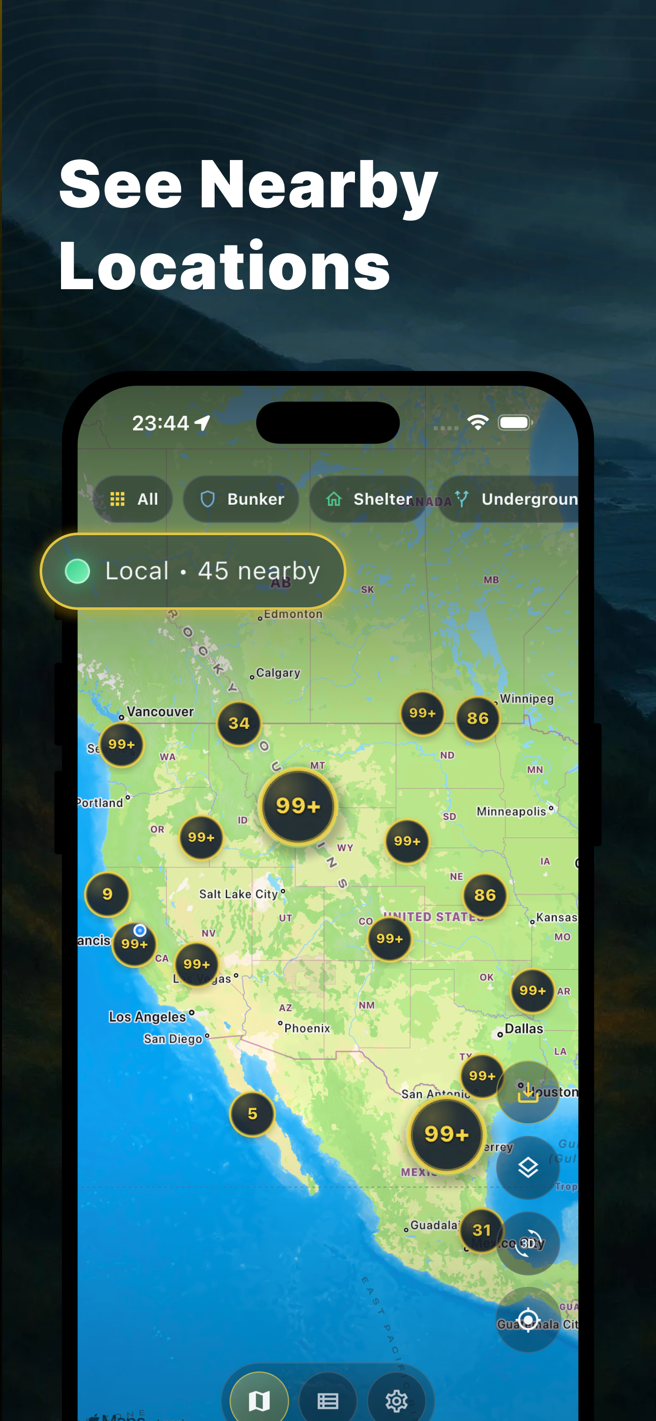 Bunkers & Shelters Map - Haven