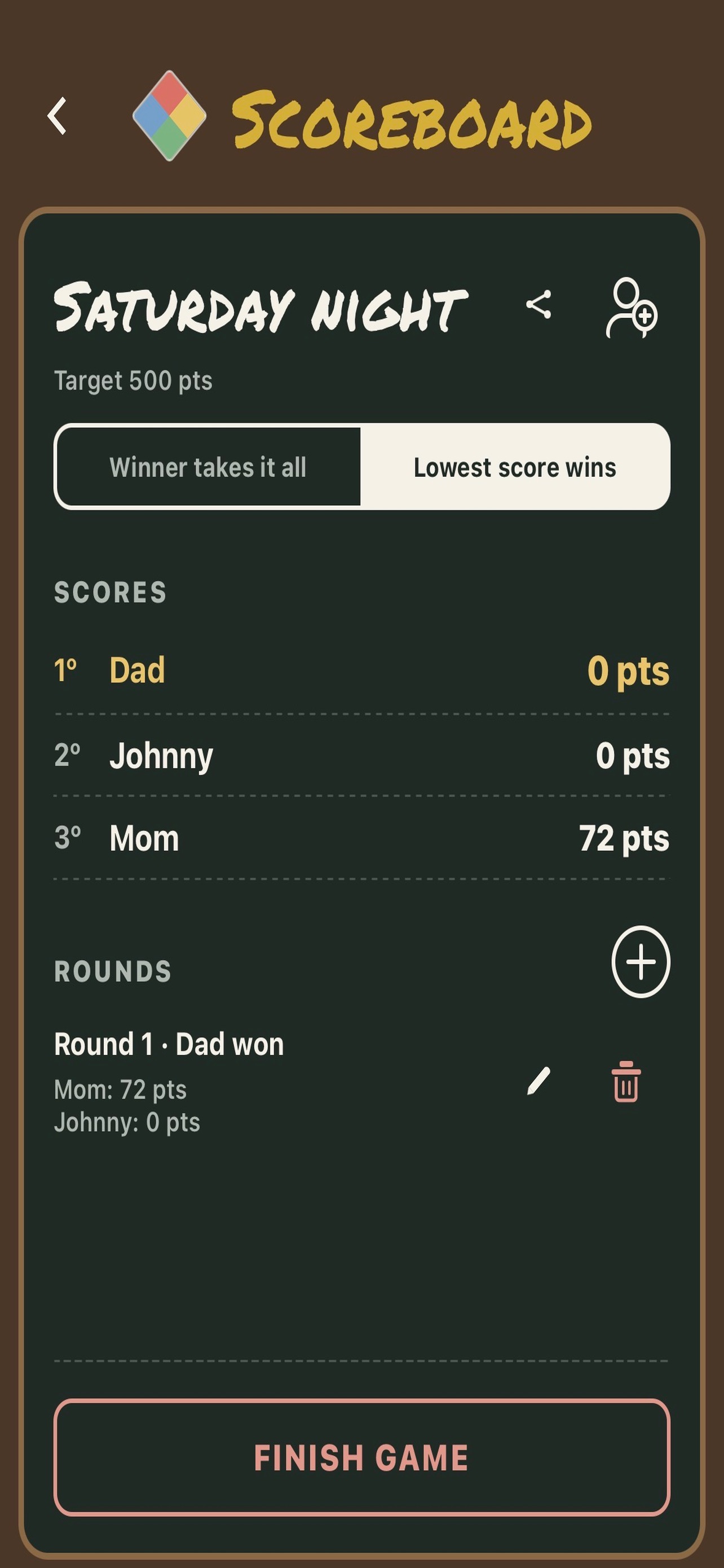 Screenshot 4 of Scoreboard for UNO
