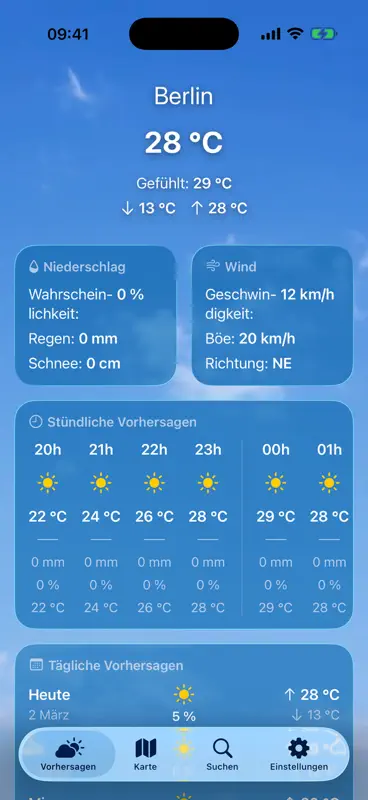 Wetter + Regenradar & UV-Index screenshot 1 of 6