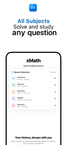xMath- AI Math Problem Solver iPhone screenshot