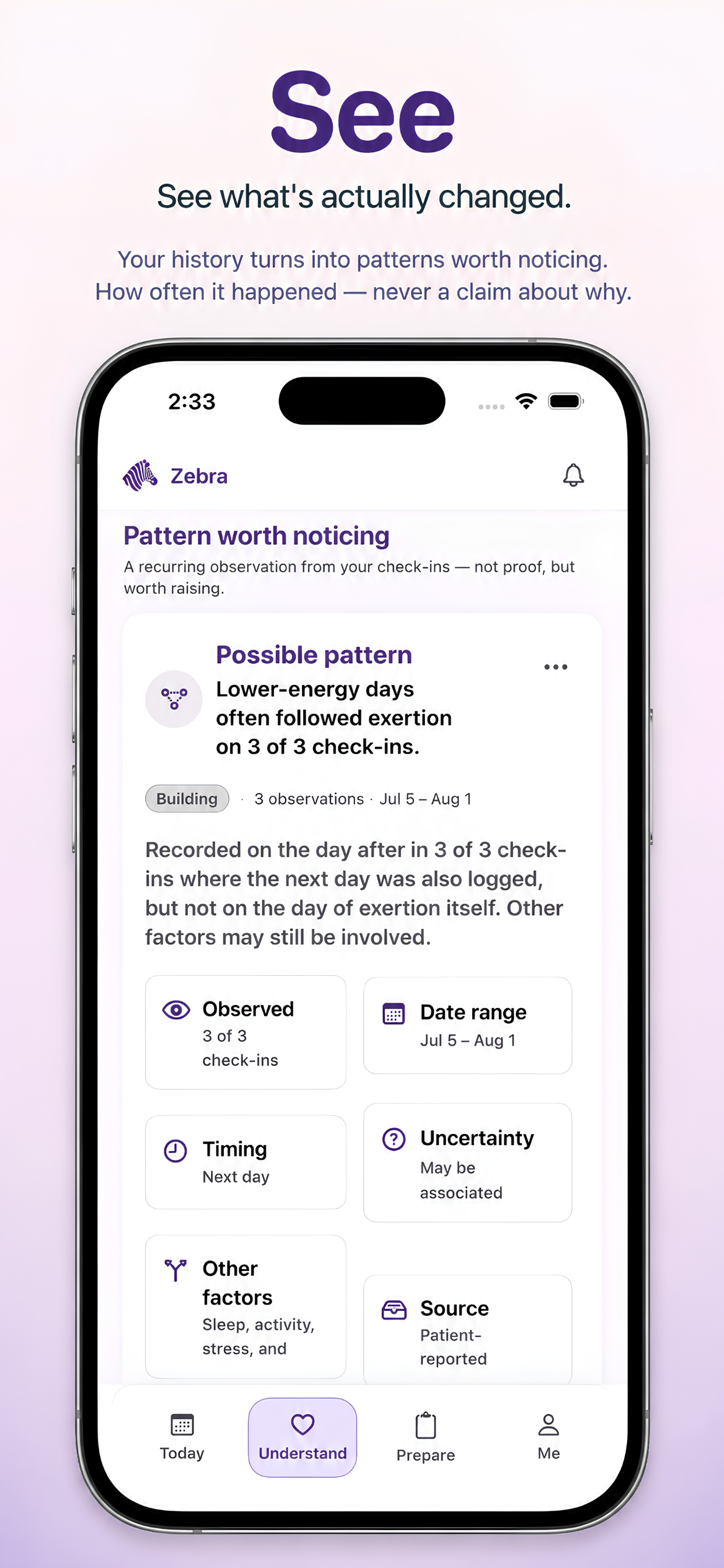 Zebra Symptom Tracker screenshot 5