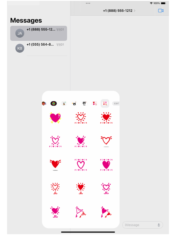Screenshot #5 pour Heart Animation 5 Sticker