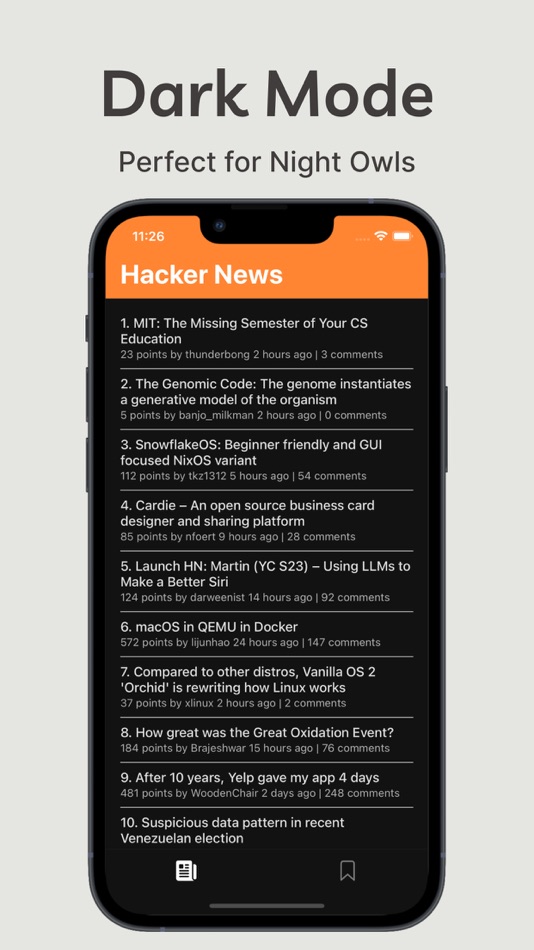 #4. HN Reader Pro (iOS) 由: Lucas Lima