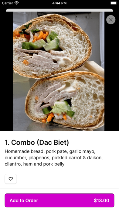 La Baguette Sandwiches iPhone screenshot 3 - Food & Drink app