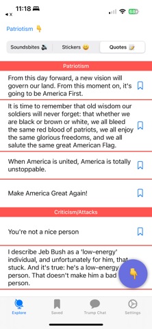Trump Social Chat Soundboard iPhone screenshot