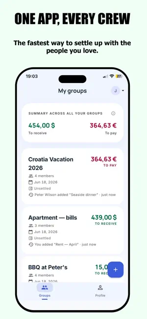 Let's Settle Up: Split Bills screenshot 3
