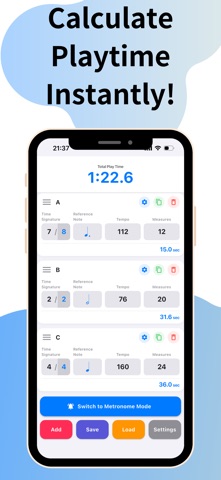 S Metronome: Time Calculator Screenshot 1 of 5