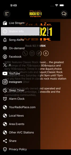 WBIK Classic Rock 92.1 screenshot 4