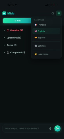Mida Reminder screenshot