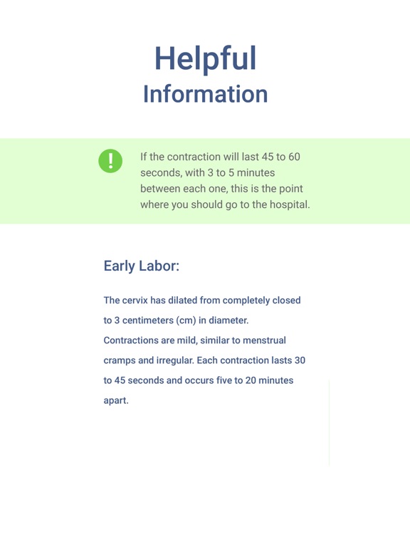 Contraction Timer Kick Counter iPad screenshot 5 - Medical app