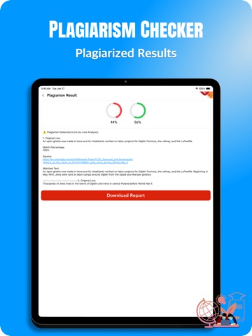 TurnTin – Plagiarism Checker iPad screenshot