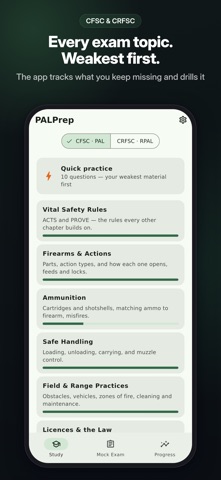 PALPrep: Firearms Exam Prep iPhone screenshot