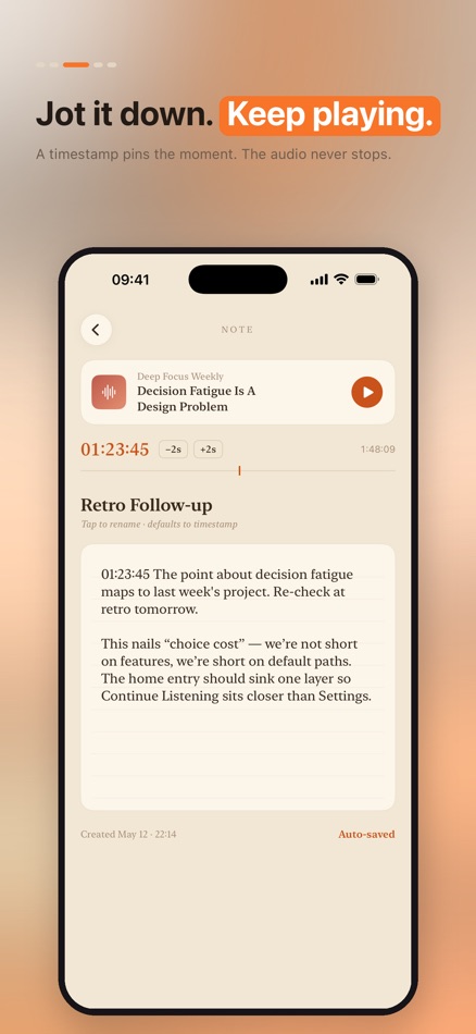#3. EarMemo: Offline Audio Player (iOS) Által: 帆 杨