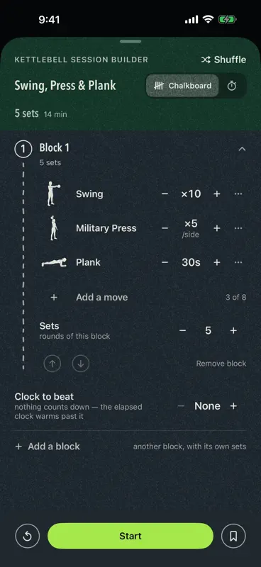 SingleBell: Kettlebell Workout screenshot 2 of 10