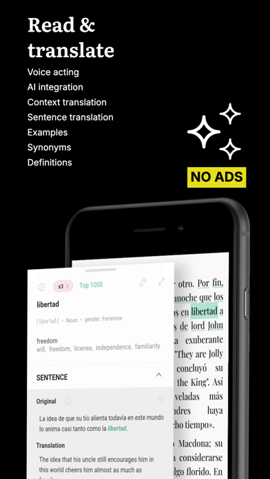 Linga: Read & Learn Languages iPhone screenshot 2 - Education app